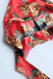 【suie】Scarf hood/ヴィンテージスカーフフード(red butterfly)