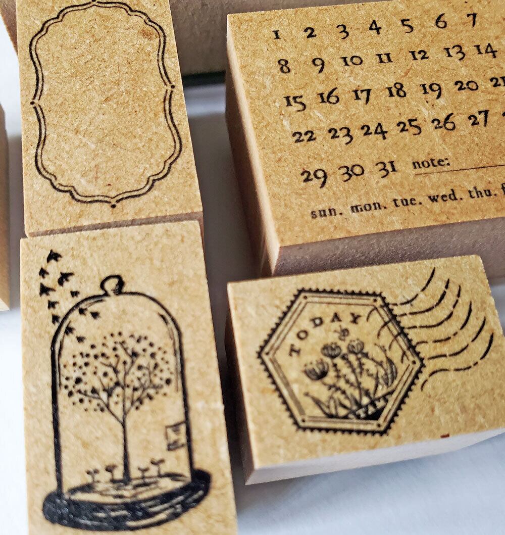 大枝活版室オリジナルのラバースタンプBOXセット JOURNAL | 文具雑貨