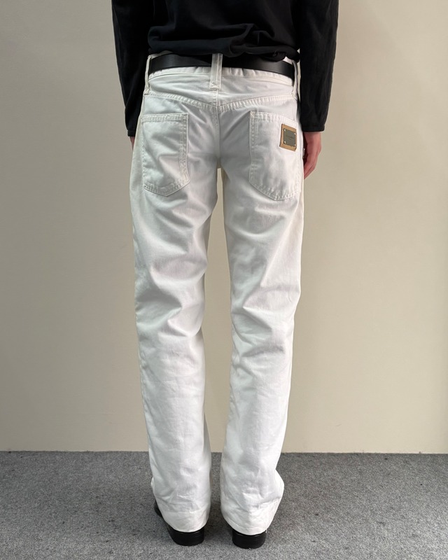 【DOLCE&GABBANA】Destroyed Straight Denim Pants