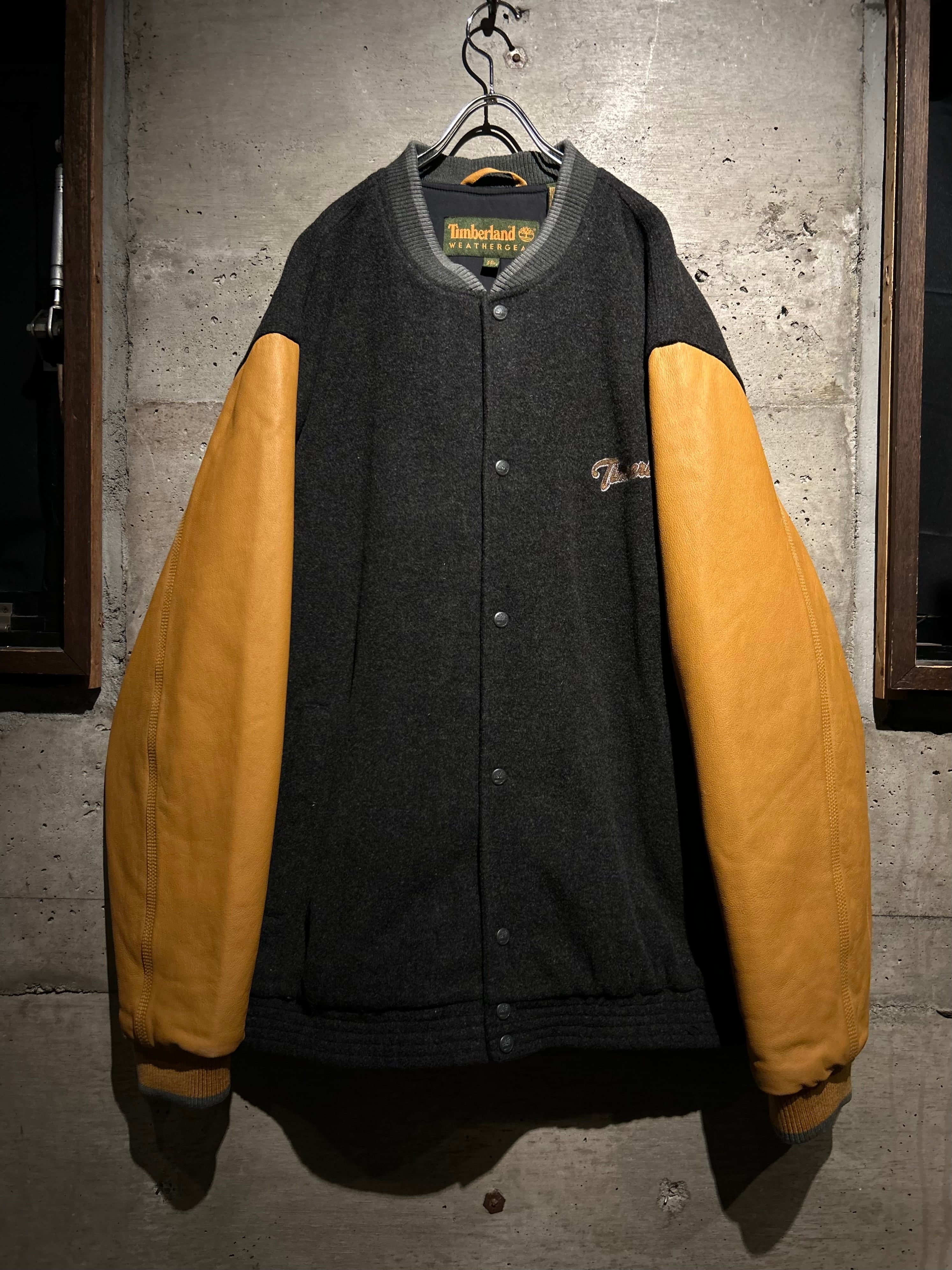 Caka】“Timberland” Logo Patch Design Vintage Loose Wool × Leather