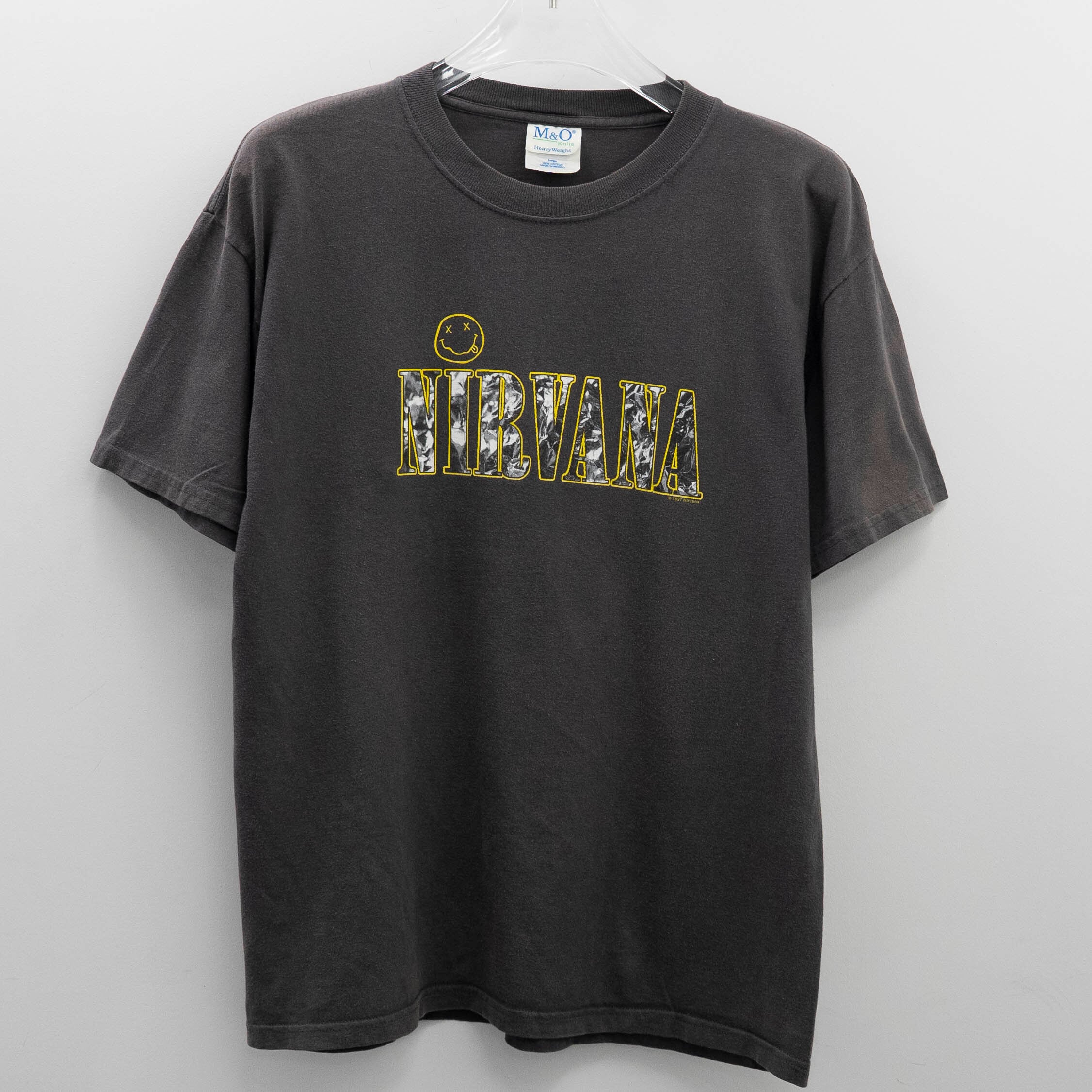 Nirvana " Logo Smile Gray " M&O L 【A8-122】