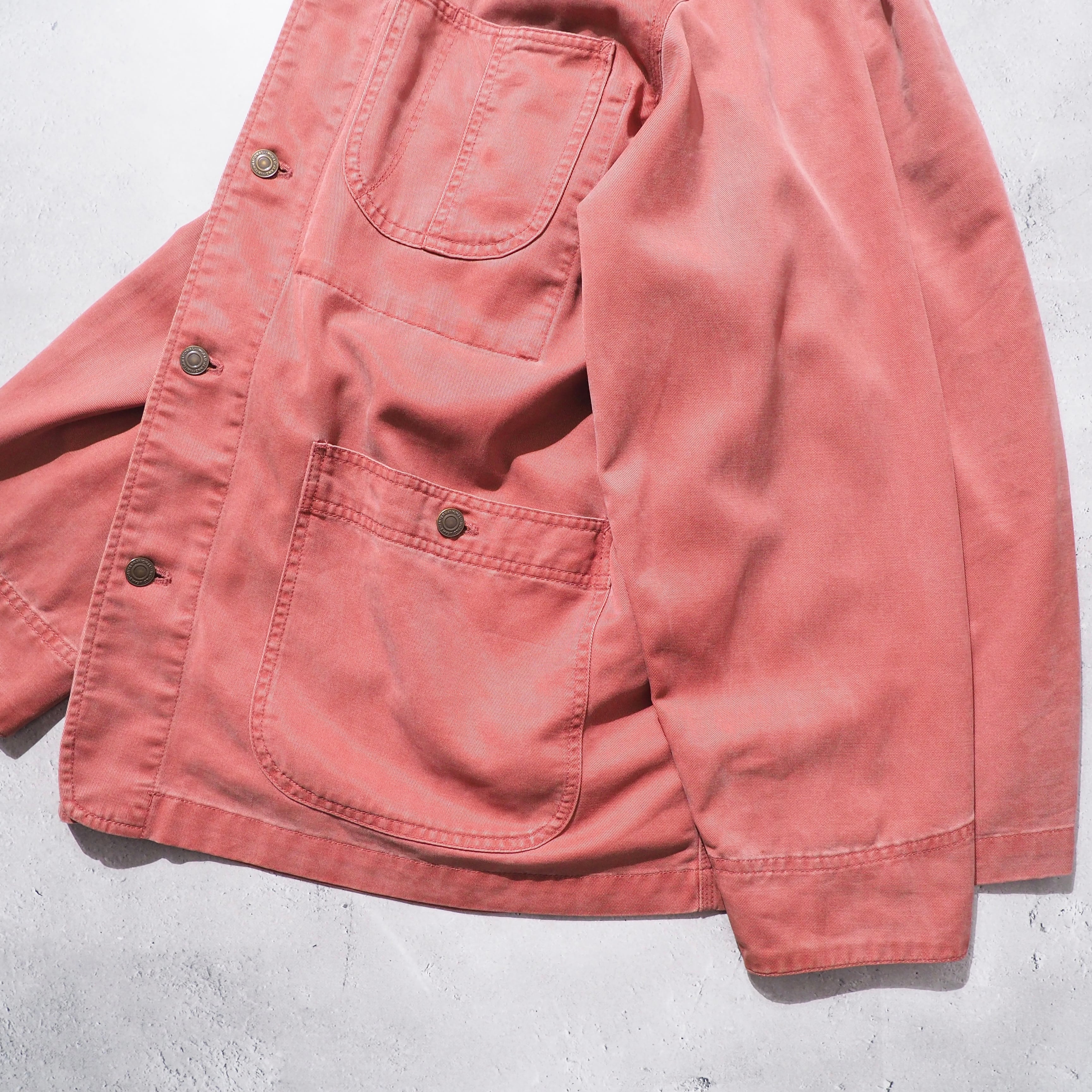 1980s " 紅鶴 " Beautiful Flamingo pink Color vintage Coverall jacket