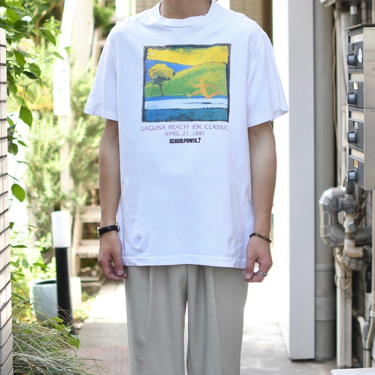 91's Laguna Beach 10K classic art print tee