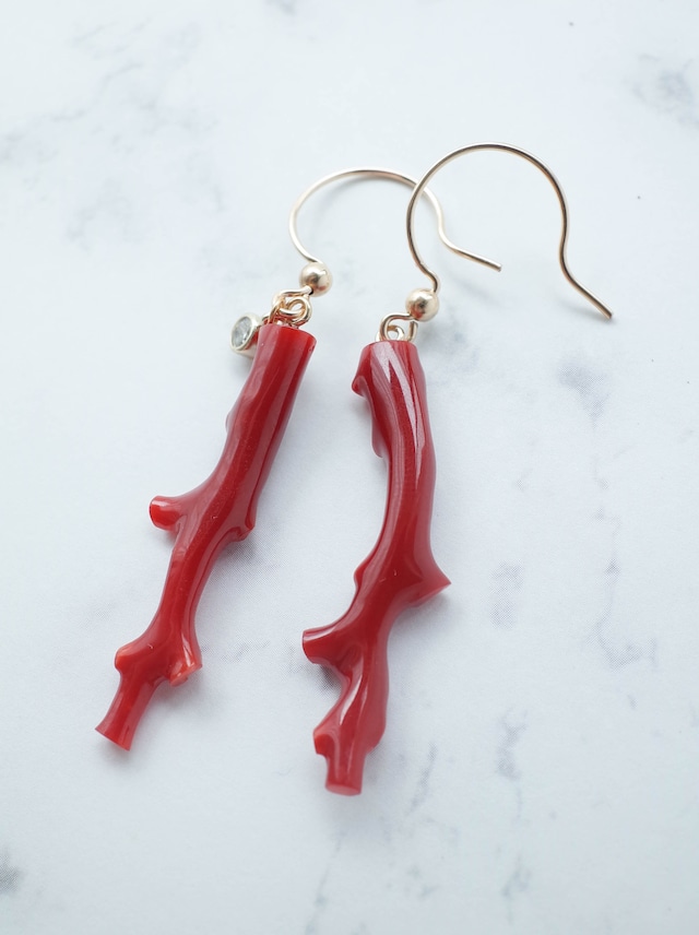 Red Coral Earrings - 3