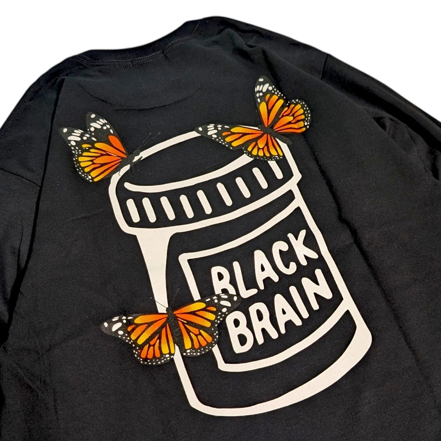 Butterflies LS Tee | BLACK BRAIN