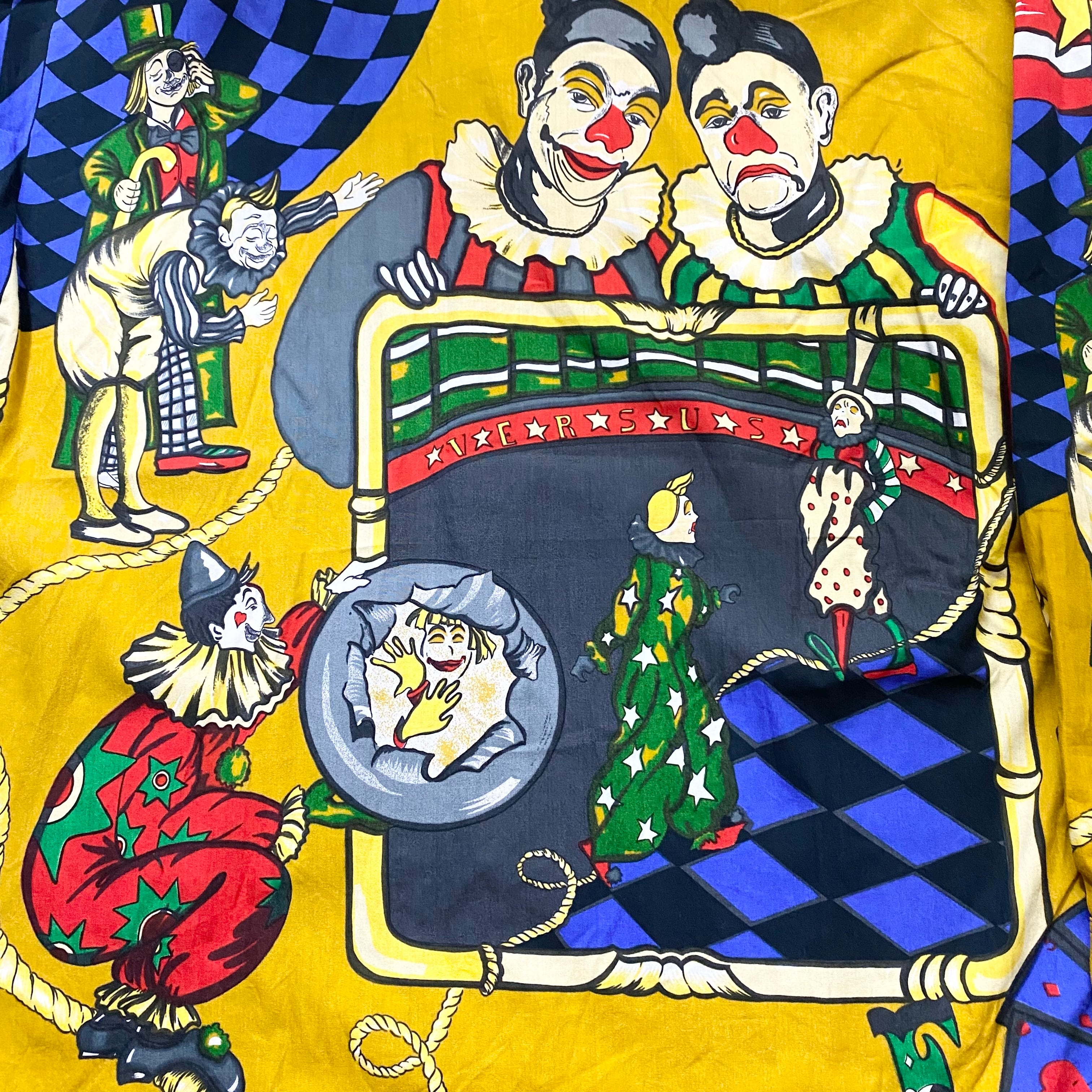 絵画 VERSACE JEANS COUTURE VINTAGE vintage VERSACE JEANS COUTURE cotton shirt “CIRQUE” | NOIR ONLINE