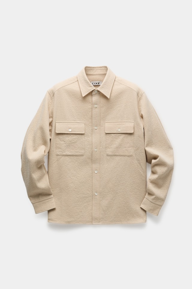 [COOR] Textured Wool Cotton Shirt (Ivory) 正規品 韓国ブランド 韓国通販 韓国代行 韓国ファッション クール クーア クアー COOR 日本 店舗