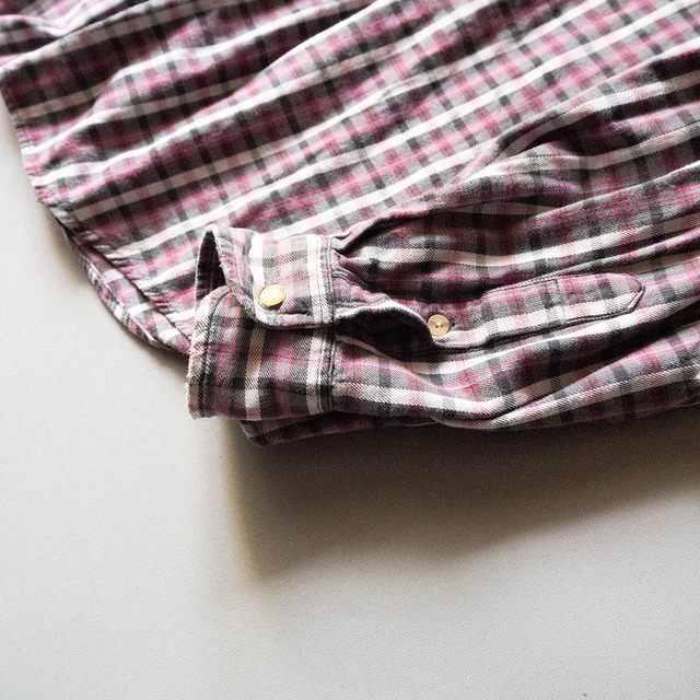 "GREATLAND" used Plaid B.D. shirt