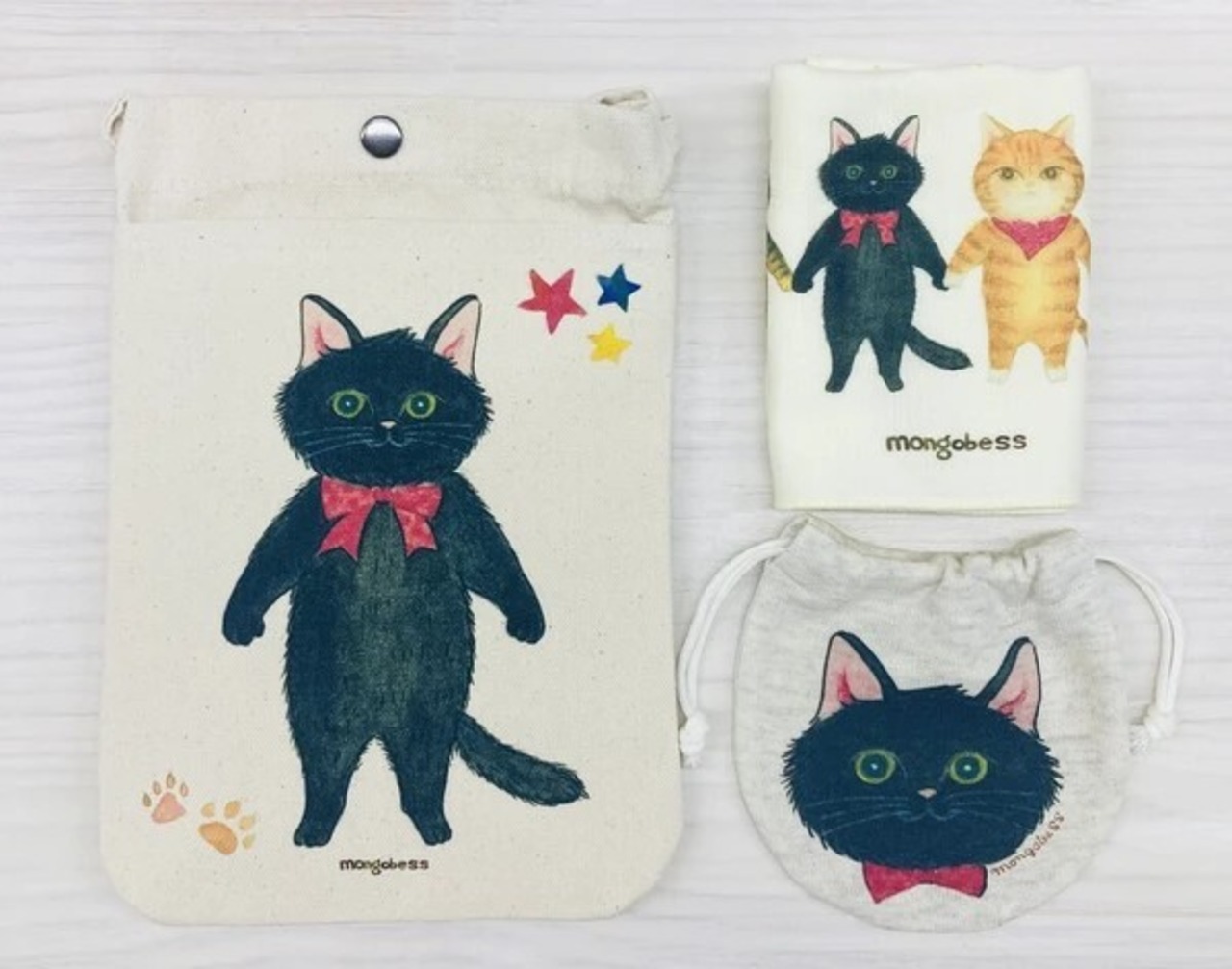 モンゴベス　サコッシュS　黒猫【クロコ】