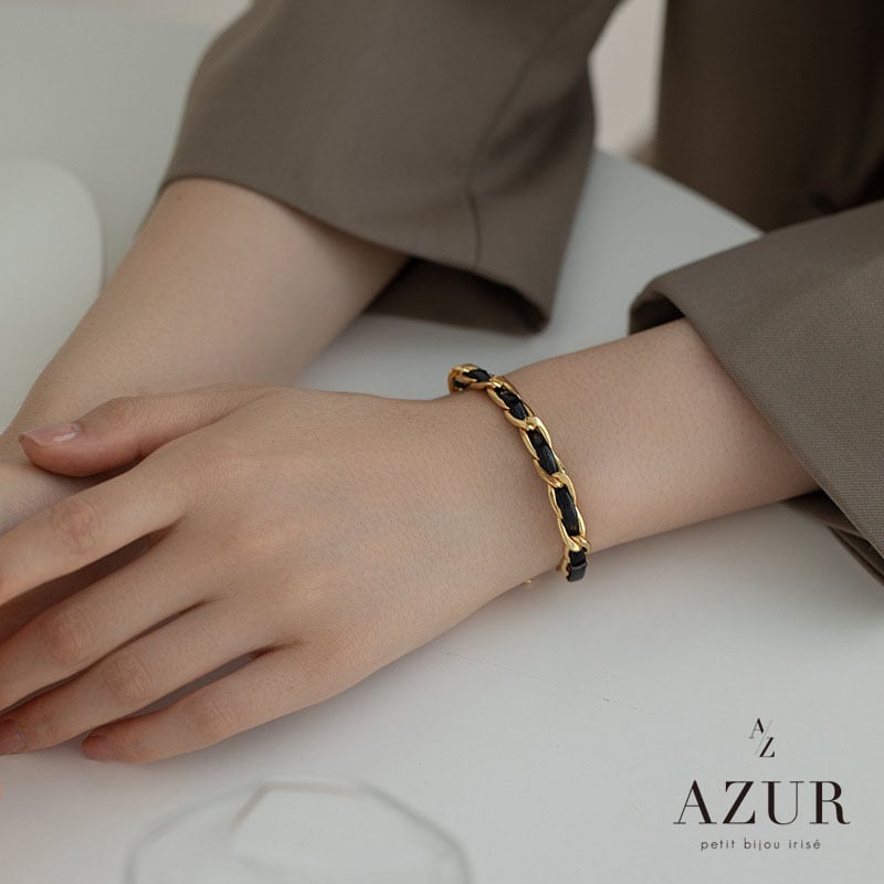レザーゴールドブレスレット | AZUR Tokyo(アズールトーキョー) レザーゴールドブレスレット | AZUR Tokyo(アズールトーキョー)