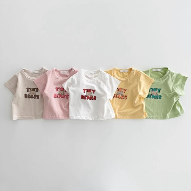 【BABY&KID】夏新作INS映え爽やかクマ英字Tシャツ 全5色