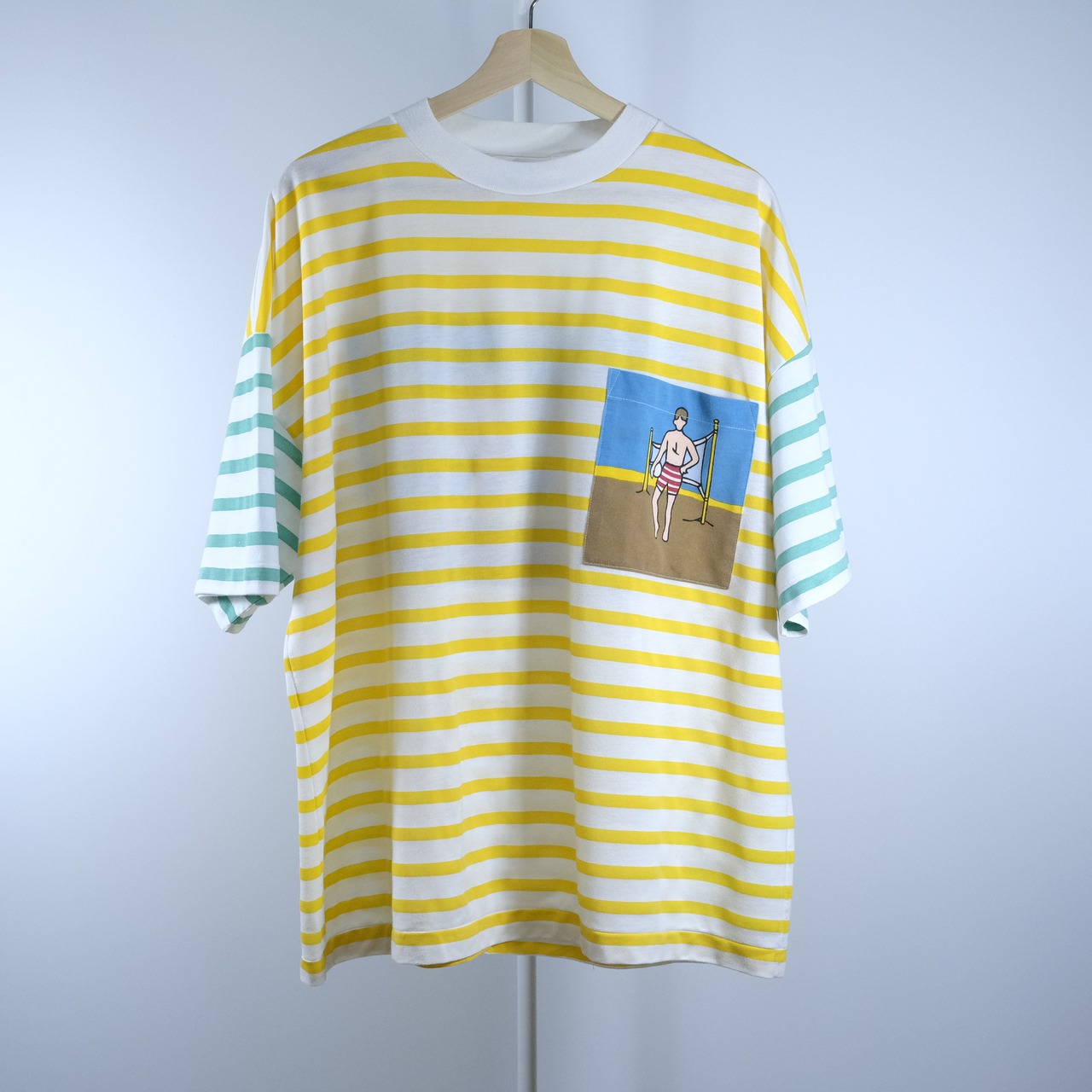 "EURO" Multi Colour Striped Pocket Tee