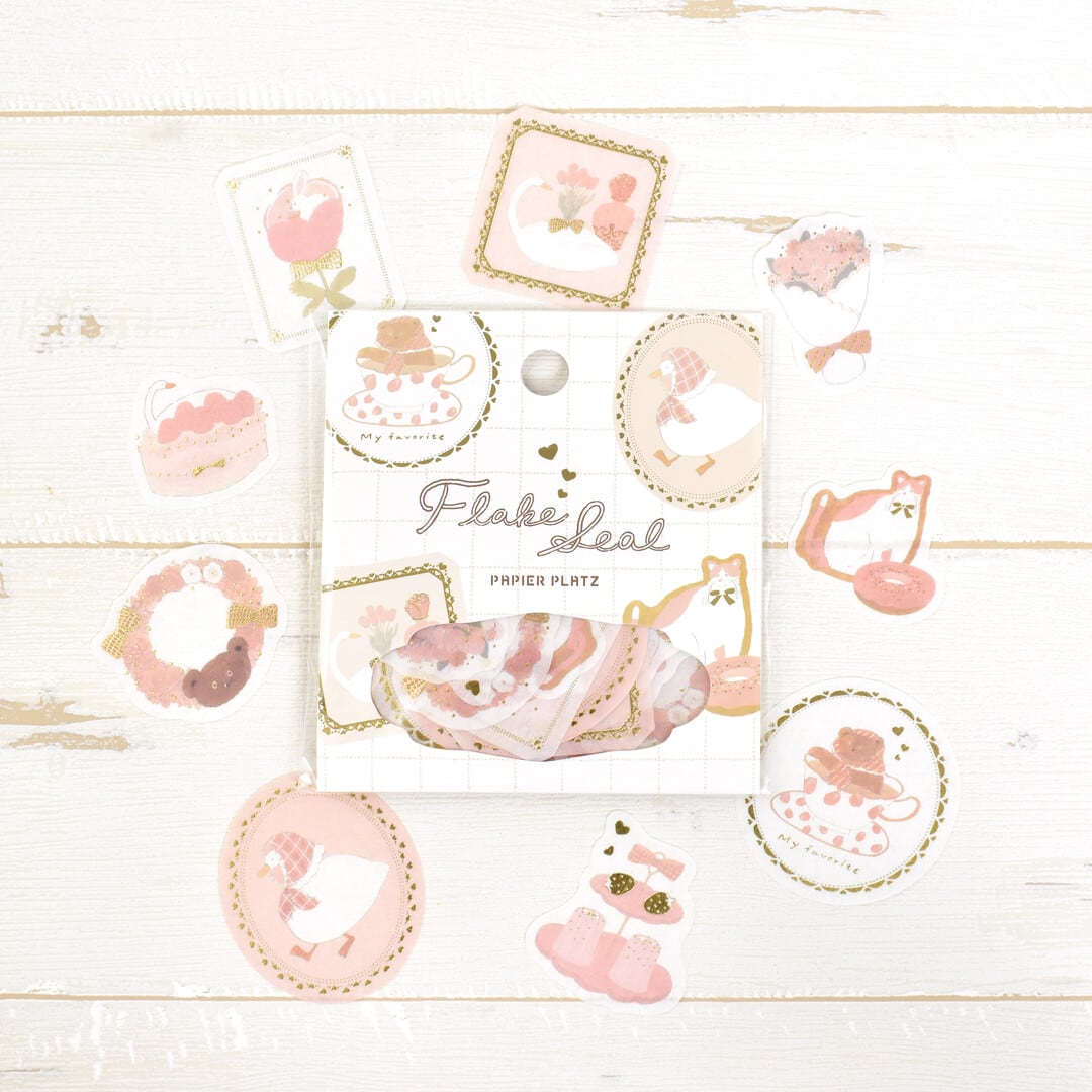 トビマツショウイチロウ×パピアプラッツ pink favorite フレークシール PA