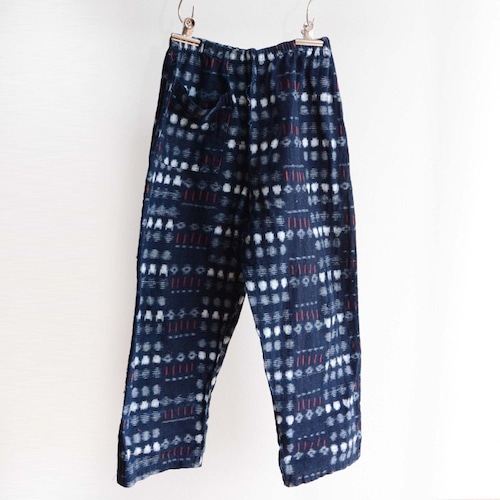 もんぺ 野良着 パンツ 藍染 絣 木綿 ジャパンヴィンテージ 昭和 | Monpe Pants Noragi Kasuri Fabric Indigo Cotton Japan Vintage
