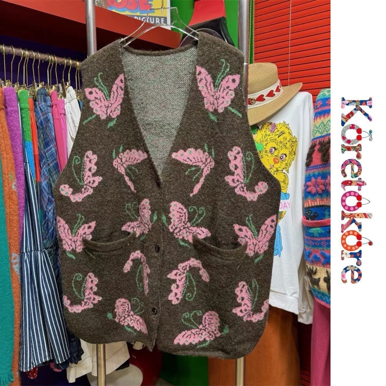 Butterfly Knit Vest〈2color〉 A0210