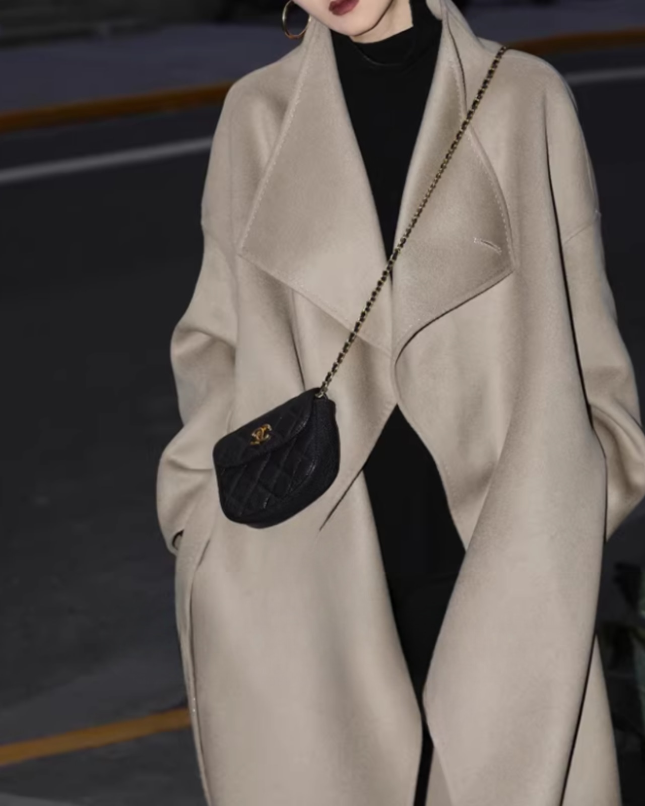 カシミヤブレンド ウールロングコート