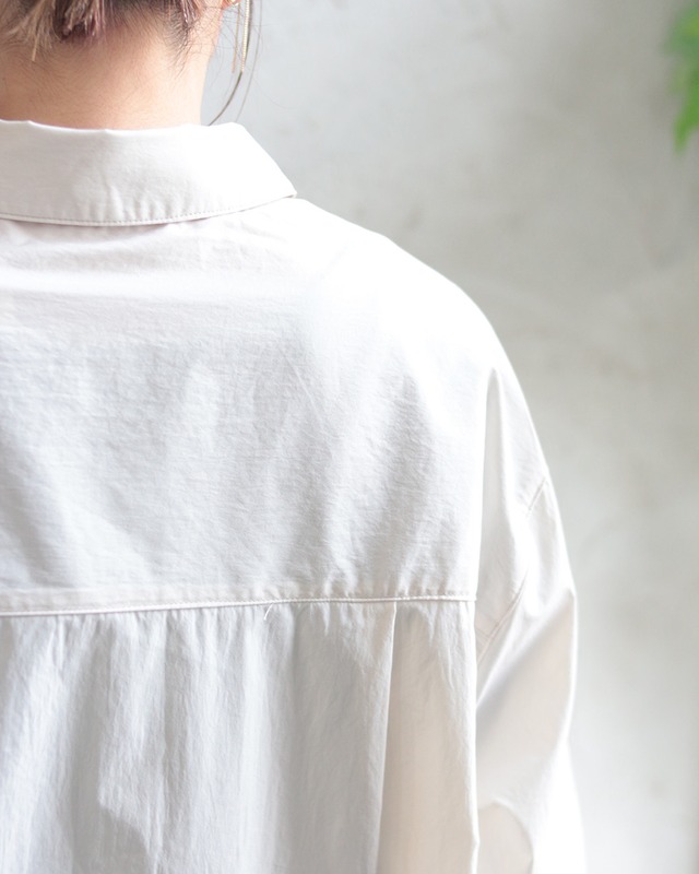 【hunch】ポリエステルブロード 丈2WAYシャツ　(251097)