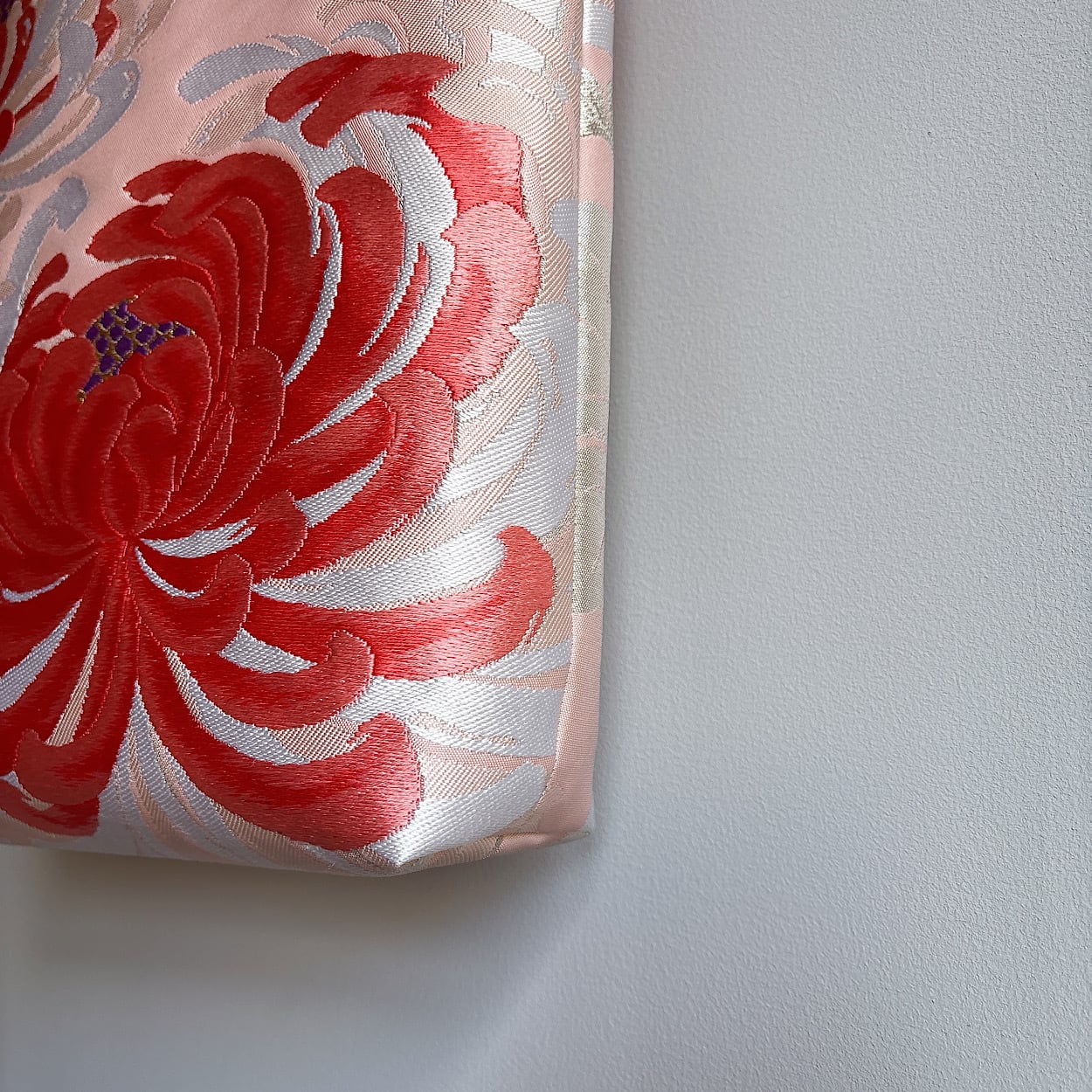 着物リメイク 帯トートバッグ 乱菊ピンク｜和モダンな大人のバッグ