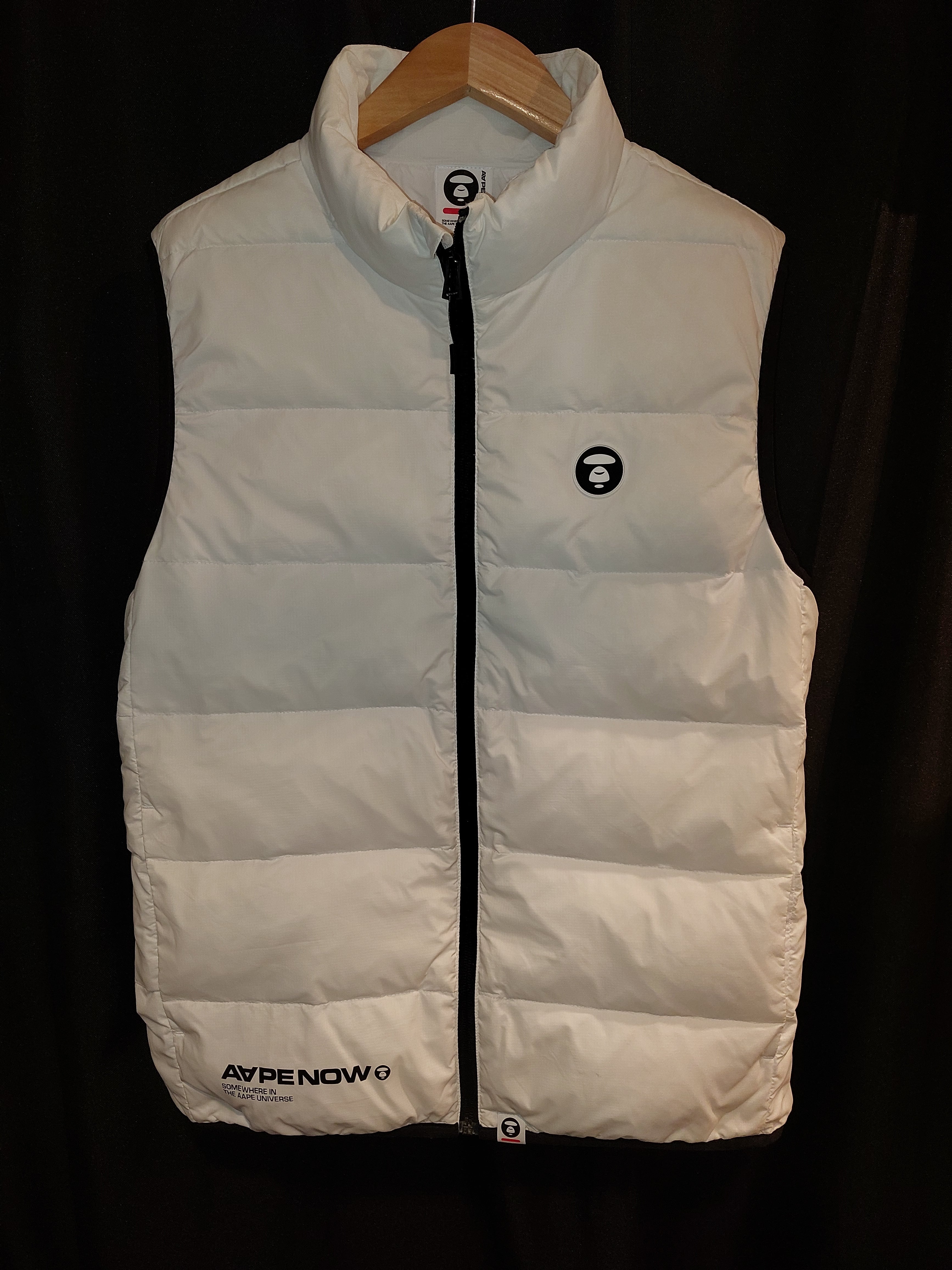 AAPE NOW ホワイト ダウンベスト Size L ランクB | ReuseShop fusion2r