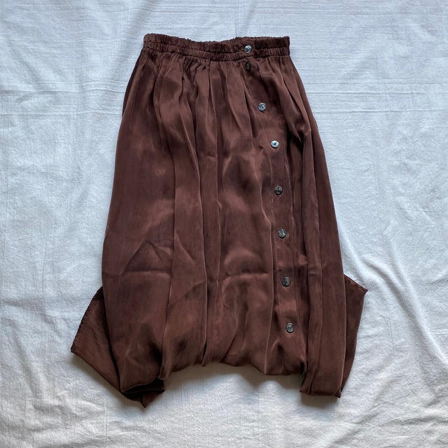 【Vintage】Glossy Easy Long Skirt 6206