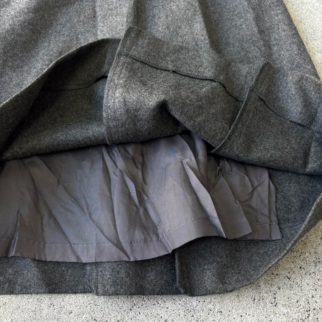 BURBERRY / pleats skirt バーバリー ウール プリーツスカート グレー