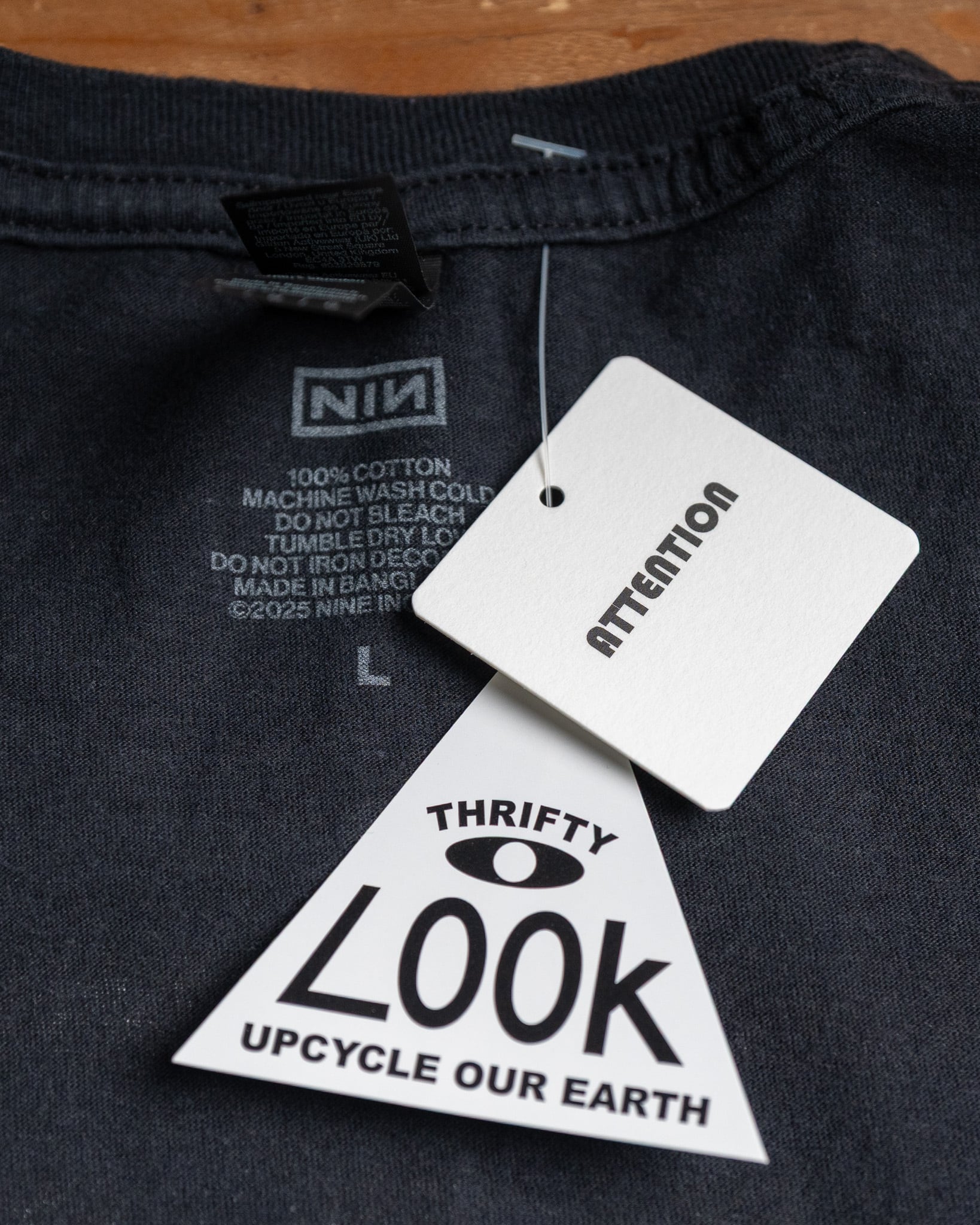 THRIFTY LOOK】NINE INCH NAILS TEE 新品 ユーズド加工 L XL ナイン