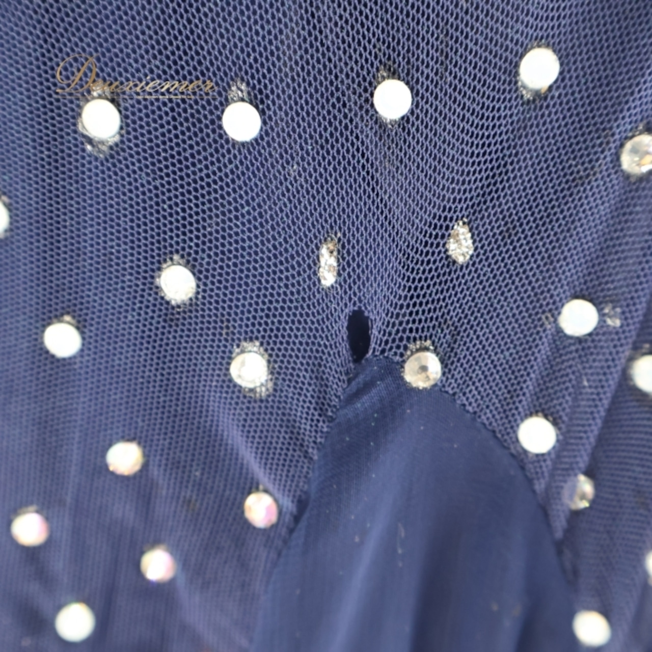 社交ダンス 衣装 タカダンス TAKADANCE スタンダードドレス ワンピース ドレス ネイビー 紺 デモ 競技 フリル レース 上品 かわいい 白 ネイビー系 大人 レディース ドレスアップ おしゃれ パーティ フェミニン