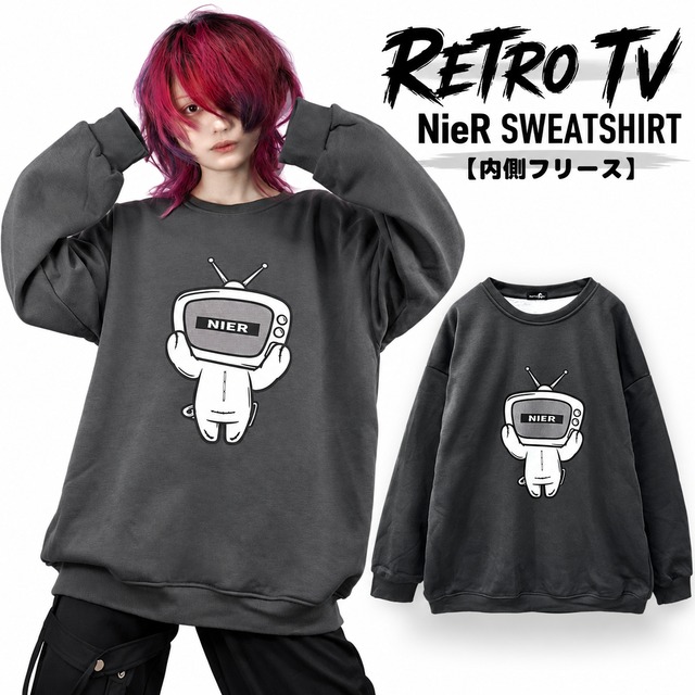 RETRO TV NieR SWEATSHIRT【内側フリース】