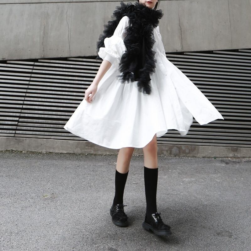 アシンメトリーデザインシャツワンピース A0254 | Life365