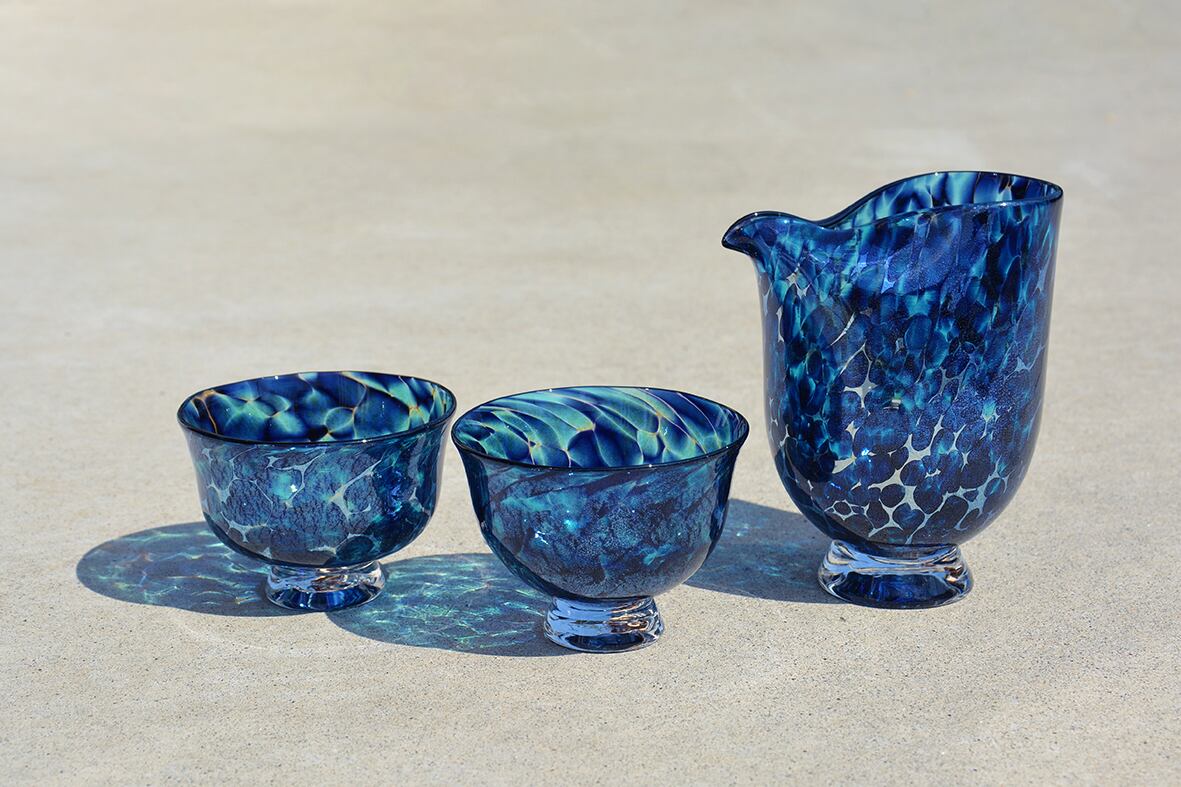 紺青星空 ぐいのみ | 奥山硝子工房