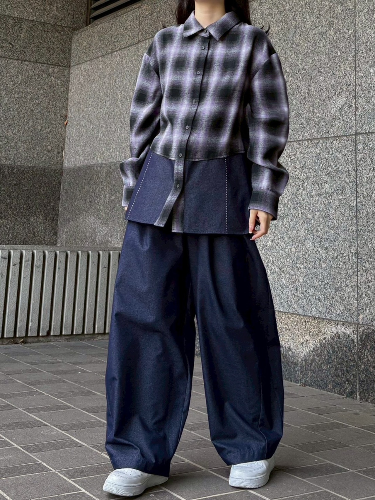 MMF137PEC ワイドカーブパンツ