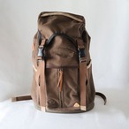 【Deadstock Item】バックパック / Top-flap Draw Backpack/ ブラウン×カーキブラウン・ボトム