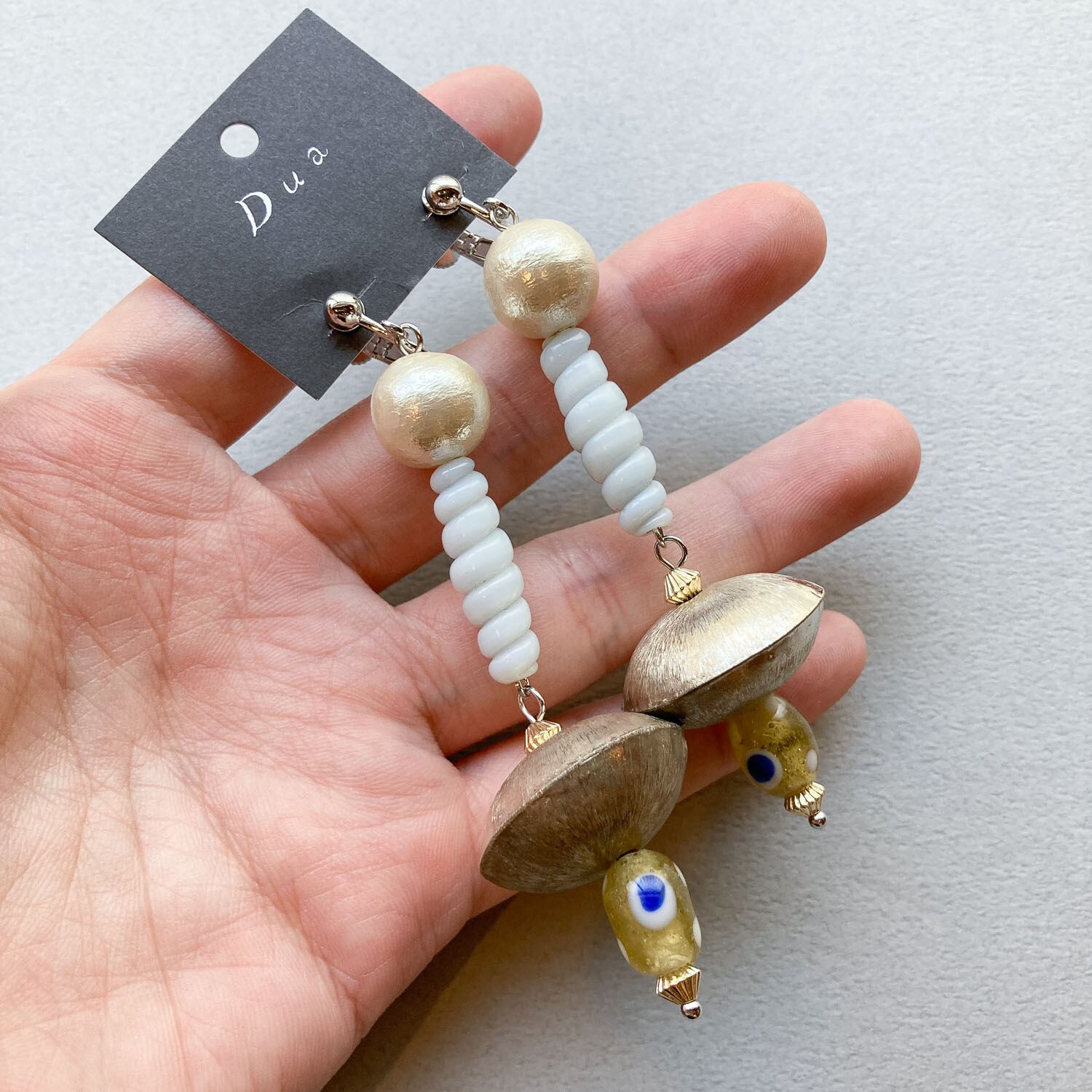 ぐるぐるマカロニUFO〈ピアス/イヤリング〉 | Dua-アクセサリーパーツ