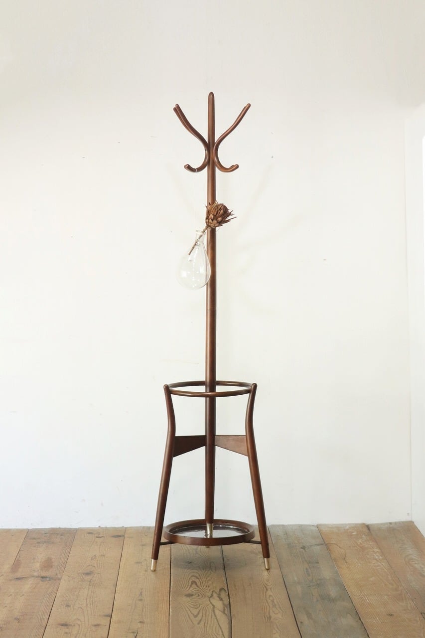 秋田木工 ポールハンガー ブナ材 ヴィンテージ コートハンガー 帽子掛け 傘立て 秋田木工 コートハンガー ポール 帽子掛け 傘立て 玄関収納 曲木