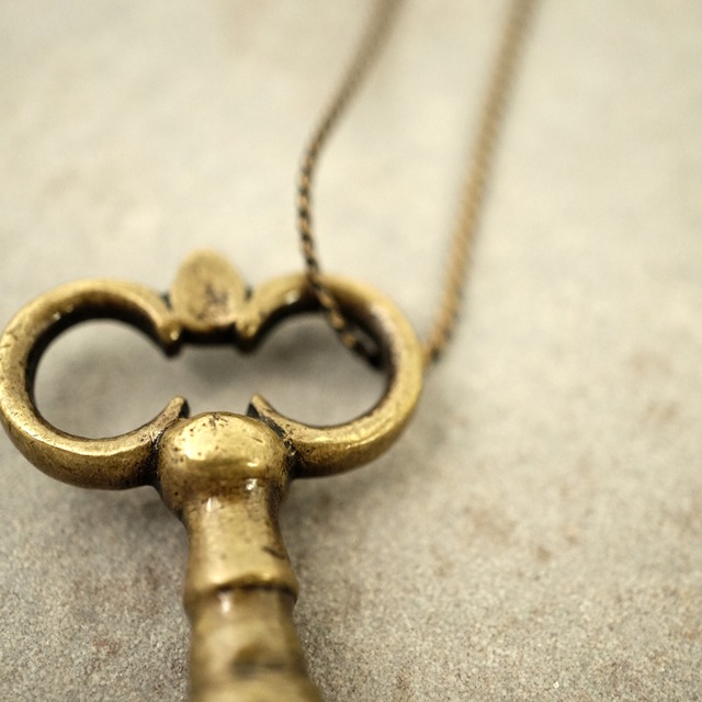 【FRENCH ANTIQUE】KEY CHARM NECKLACE / D