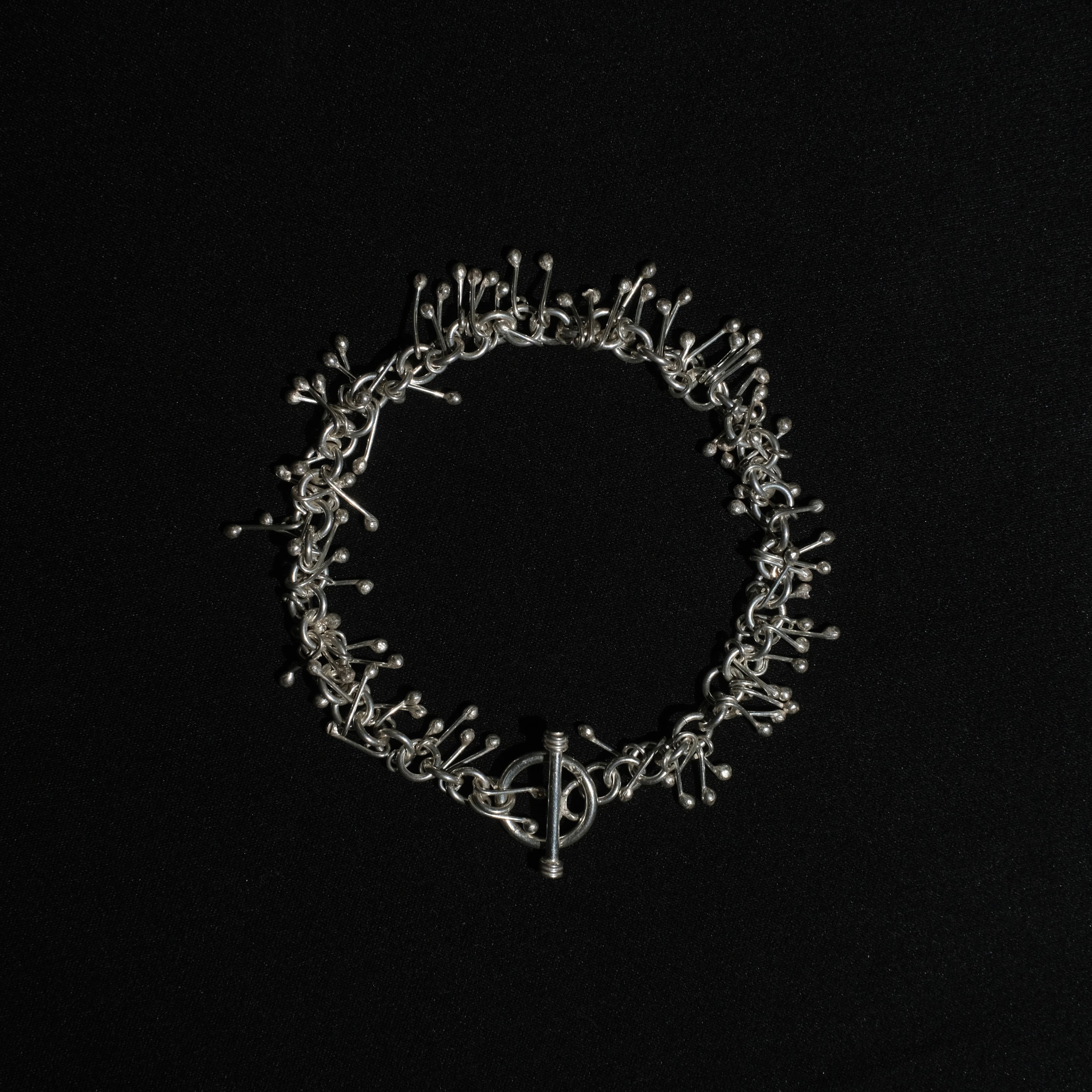 Mexican Jewelry/Silver925 ナローDNAブレスレット/軽研磨仕上げ