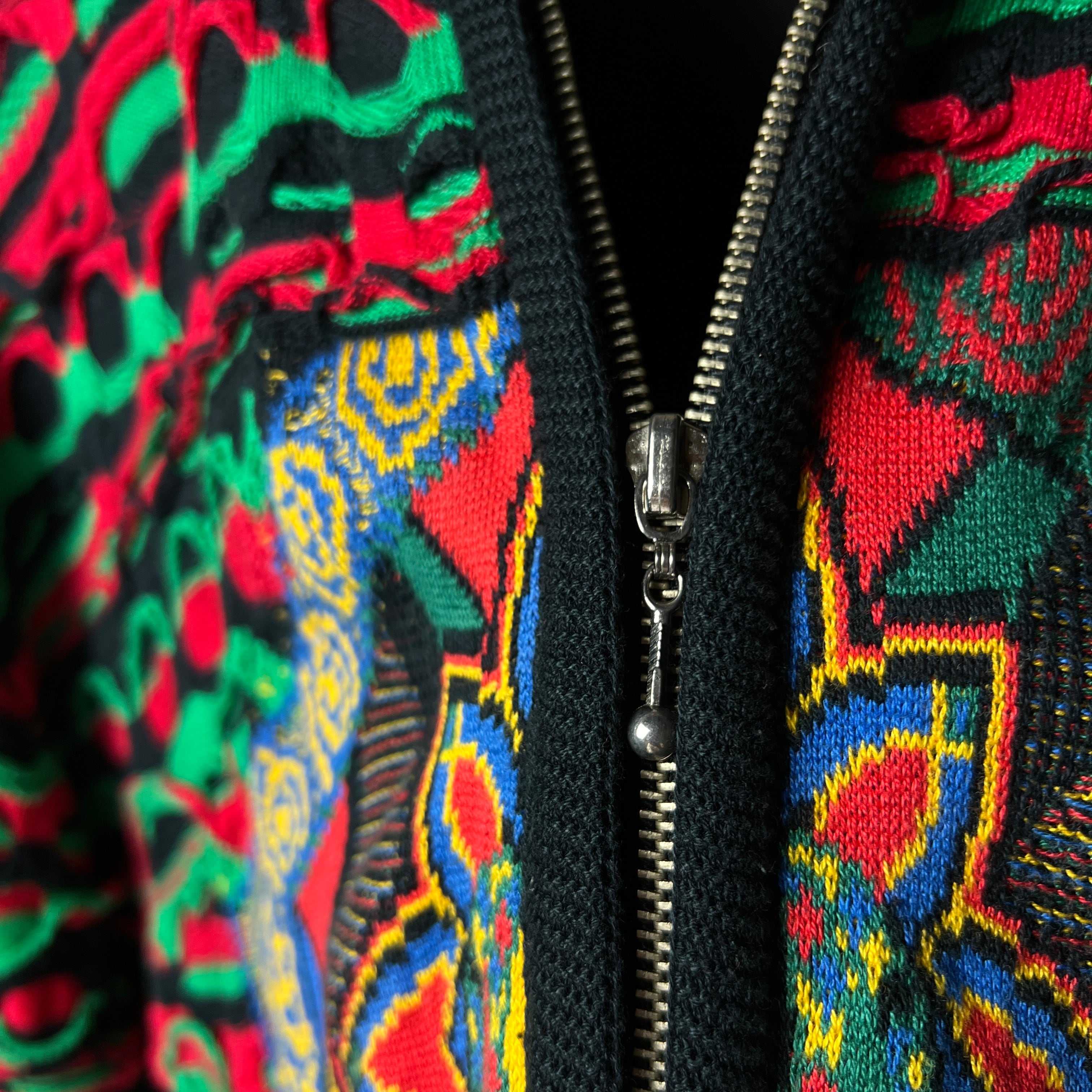 90's COOGI 3D KNIT ZIP JACKET 90年代 クージー 3Dニットジャケット