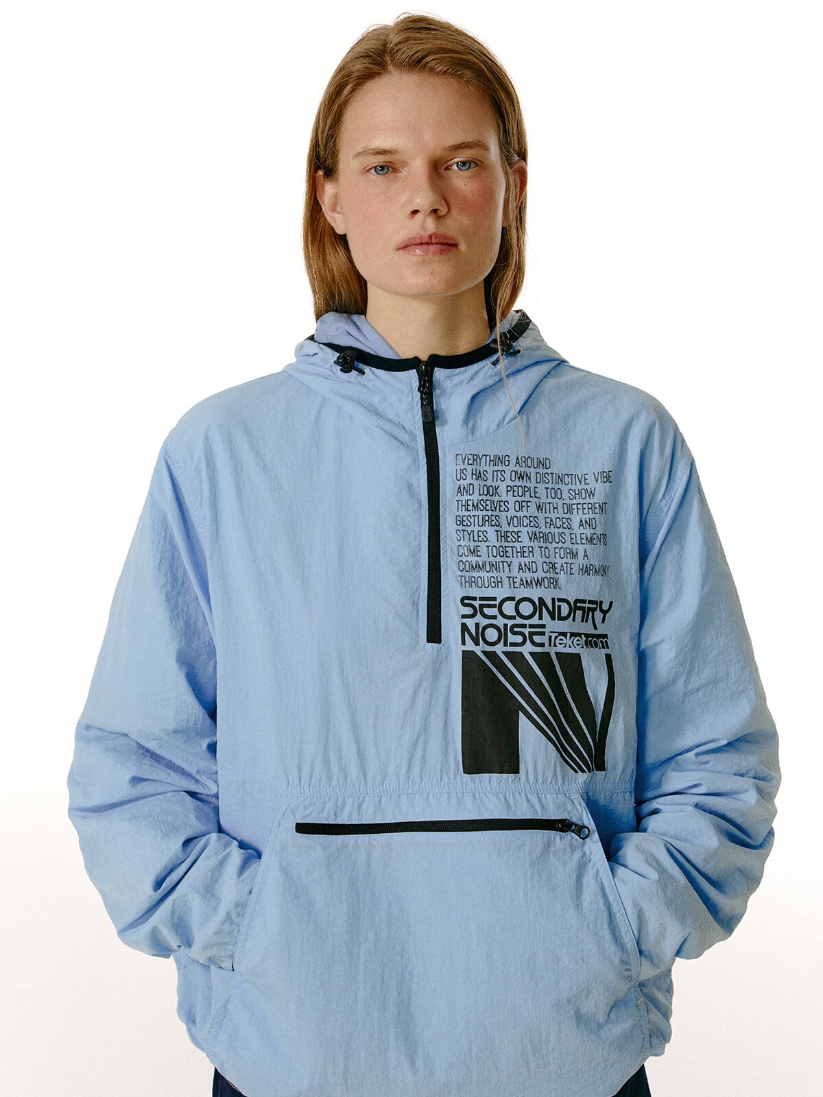 TEKET] Secondary Anorak Pullover Light Blue 正規品 韓国