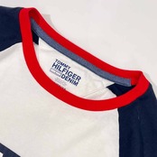 TOMMY HILFIGER トミーヒルフィガー ベースボール インド綿 長袖 Tシャツ XS/マルチ メンズ