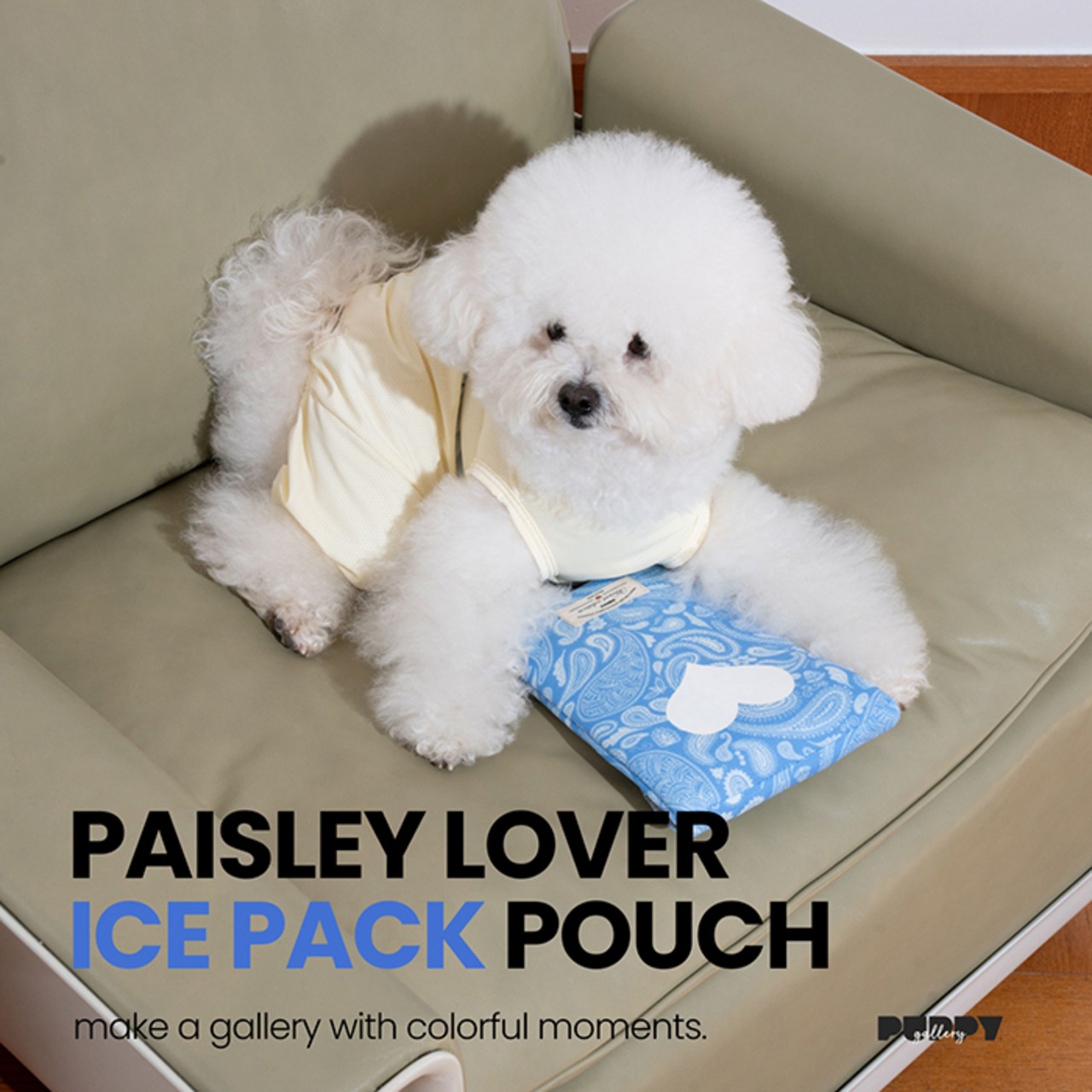 【puppygallery公式】Paisley Lover icepack pouch blue