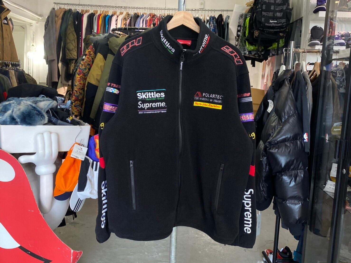 Supreme × SKITTLES POLARTEC FLEECE JACKET BLACK XL 72101 | BRAND 