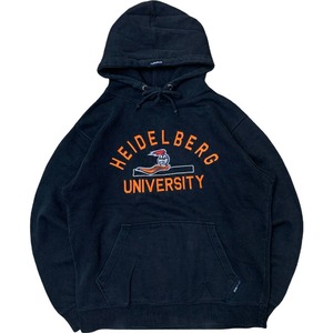 カレッジロゴパーカー　パーカー　フーディ　カレッジ物　ブラック　黒　