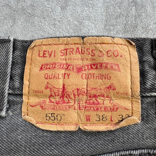【W38 L32】00s usa levi's ブラック 550 詳細写真3