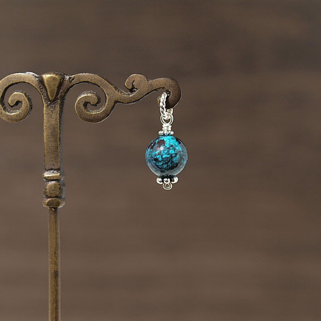 クリソコラ10ミリ玉ペンダントトップ