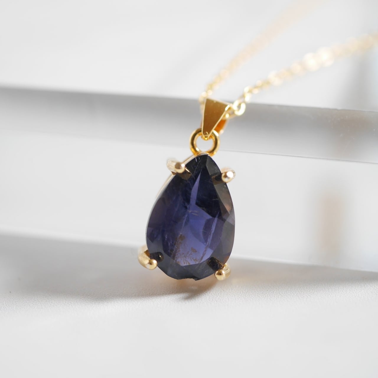 アイオライト ペアシェイプ ネックレス No.2