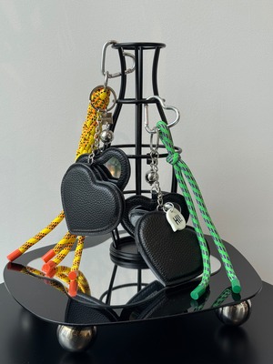 heart mirror big strap charm