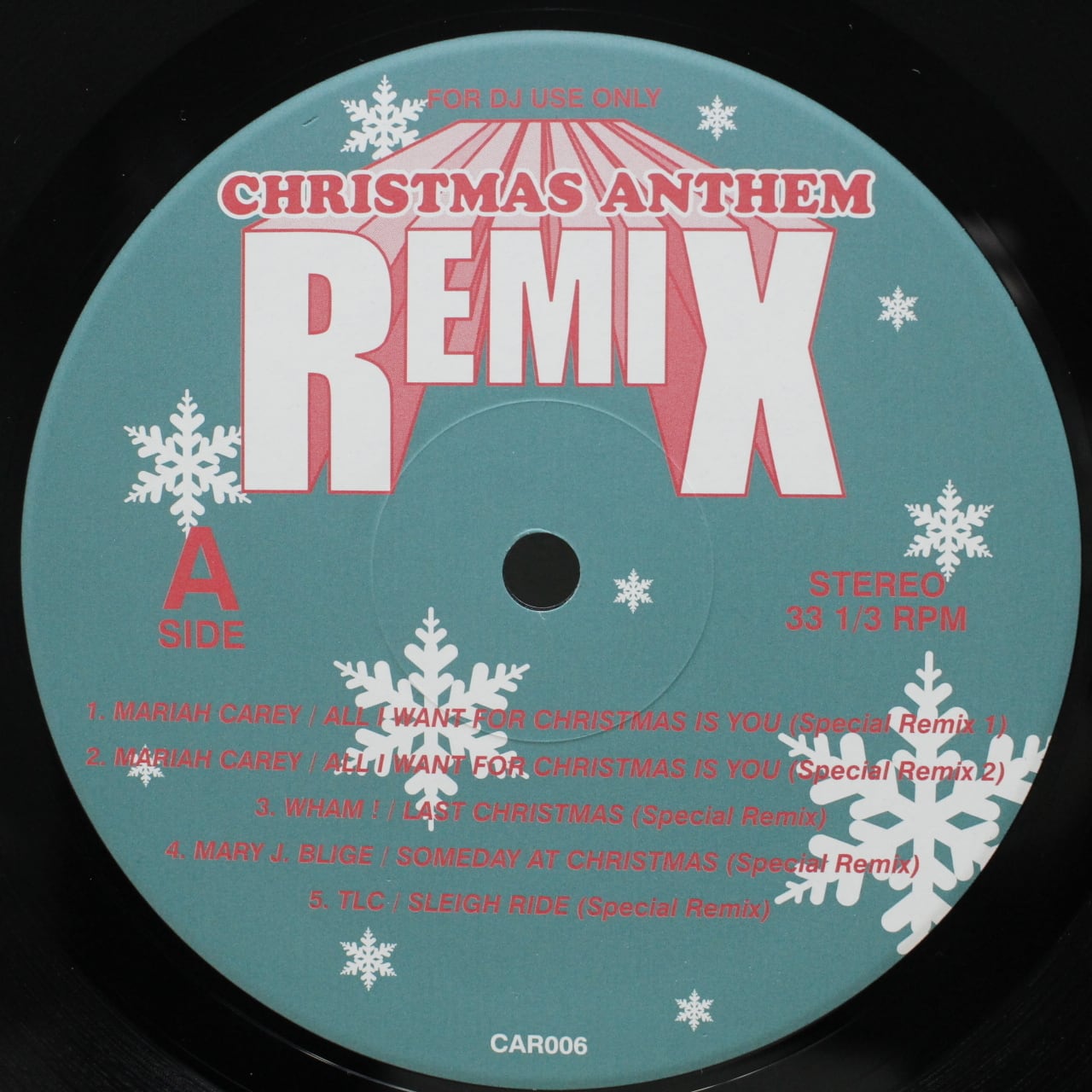 V.A. (MARIAH CAREY.WHAM!.MARY J BLIGE.TLC) / CHRISTMAS ANTHEM REMIX (SPECIAL REMIX) [CAR006] - 画像1