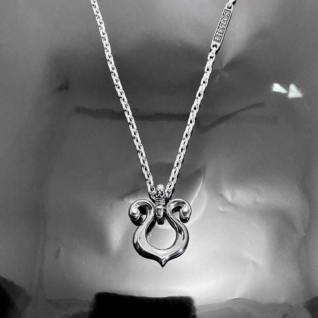 RHYTHMIC HORSESHOE LARGE NECKLACE #1 with GODSIZE® I.D. TAG / リズミックホースシューラージ#1ネックレス ゴッドサイズ® I.D.タグ