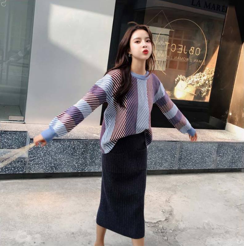 ニットベスト×スカート　おかよ ベストコーディネートニットスカート set upの口コミ一覧 | リアルな