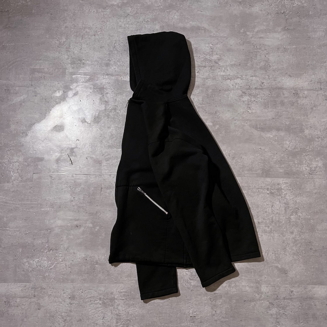 90s-00s “agnes b.” black hoodie 90年代 アニエスベー ハの字ジッパー 